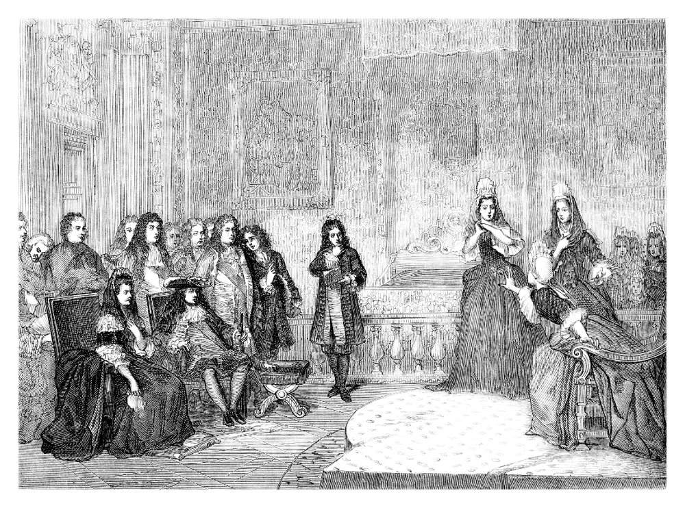Louis 14 and Mme de Maintenon at Versailles
