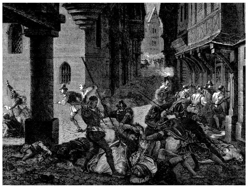 Adobe Stock - Engraving of the Saint Bartholomew’s Day Massacre during the French Wars of Religion.