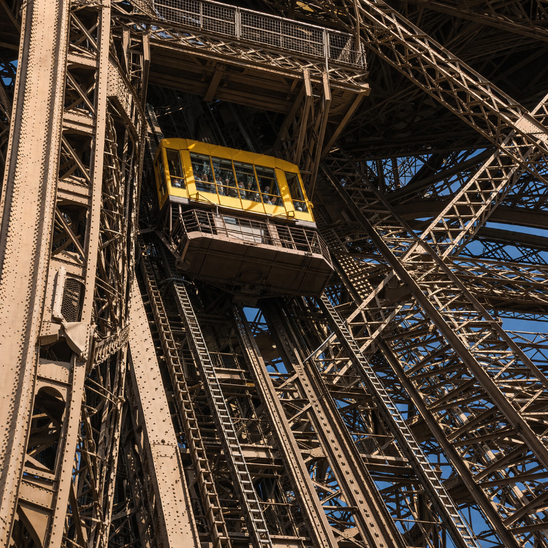 Eiffel Tower Lift System - AI-Generated