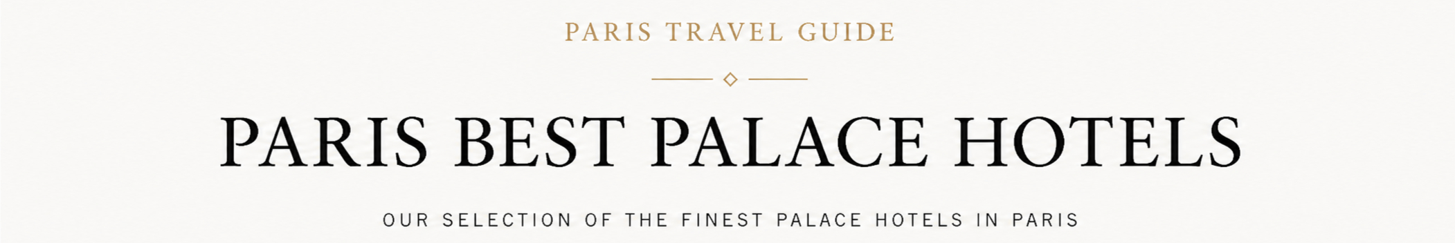 BANNIÈRE PALACE SELECTION