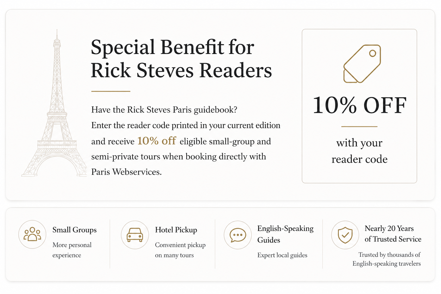 special benefit for rick steves readers