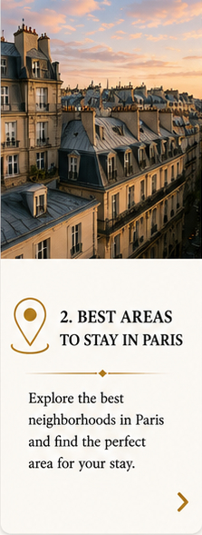Best Areas to Stay in Paris – Neighborhood Guide Paris neighborhoods and rooftops illustrating the best areas to stay in Paris