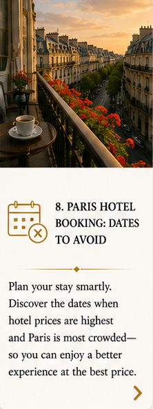 Paris Hotel Booking – Dates to Avoid