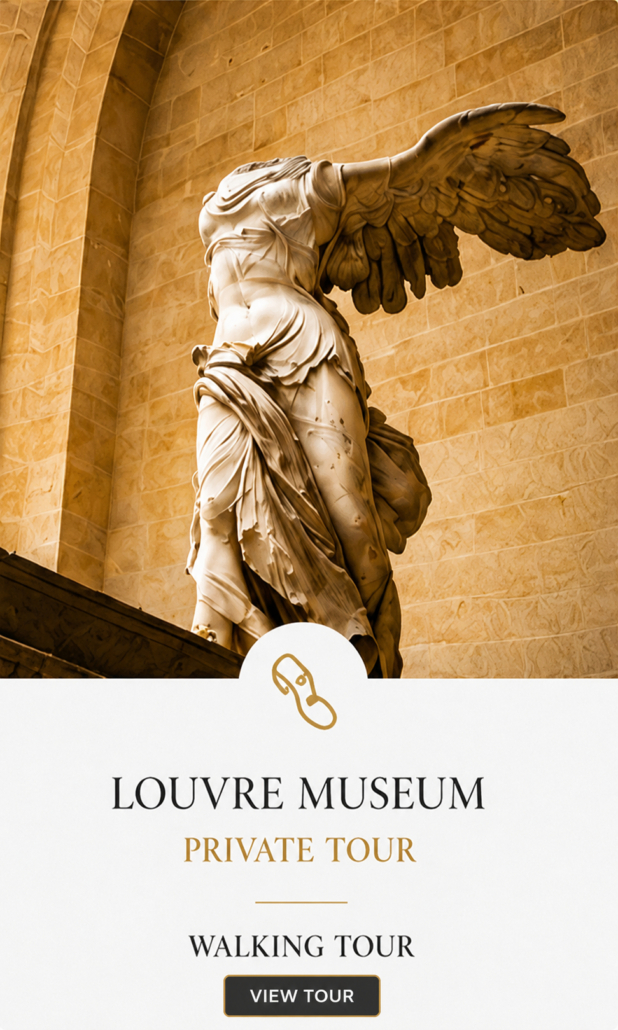 CLouvre Museum Private Walking Tour Winged Victory of Samothrace inside the Louvre Museum during a private guided walking tour