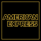Logo American Express doré sur noir